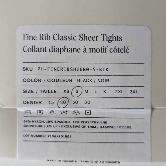 NWT Sheertex Fine Rib Classic Sheer Tights - Picture 6 of 7